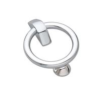 Ring Door Knocker - Polished Chrome - 110 X 143mm - Hardware Solutions