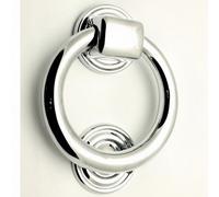 Ring Door Knocker - Polished Chrome -