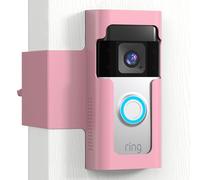 Ring Doorbell Mount Door Holder - Pink All Metal Anti Theft Ring Doorbell Mount No Drill - Blink Ring Camera Holder for Apartment Door