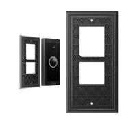Ring Doorbell Mount No Drill for Ring Video Doorbell Wired 2021(5AT3T5), Replacement Doorbell Bracket Backplate Kit, Ring Doorbell Adhesive Mount and Spare Screws for Houses Apartments Office