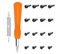 Ring Doorbell Screwdriver Replacement Kit 2nd Generation Double-Ended T6 T15 Bits & 16PCS Security Screws Tool for Video Doorbell & Pro and Elite Spare Screws for Battery Change Maintenance(Orange)