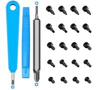 Ring Doorbell Screwdriver Replacement Kit, Double-Ended T6 T15 Screwdriver with PH2 Head & 5 Sets of 20Pcs Spare Security Screws for All R/ing Doorbells