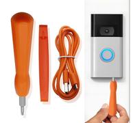 Ring Doorbell Screwdriver Replacement Set with Charging Cord Pry Bar Double-Ended T6 T15, for Ring Doorbell 2, 3, Pro, Elite & Video Doorbell