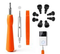 Ring Doorbell Screwdriver Replacement Tool, Double-Ended T6 T15 Screwdriver for Ring Camera, for Camera Video Doorbell Replacement, WiFi Password Reset 20 Screws Included