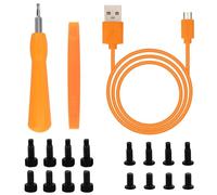 Ring Doorbell Screwdriver Replacementm,16pcs 4 Types Ring Doorbell Screws and Doorbell Charger Charging Cable Cord, Double-Ended T6 T15 Compatible with 2ND Video Doorbell, Doorbell 2, Pro and Elit