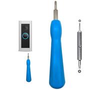 Ring Doorbell Screwdriver Tool Kit - Double-Ended Torx T6 & T15 for Battery Change, Wi-Fi Reset, and Replacement - Fits Ring Video Doorbell, Camera, 2, 3, 3+, 4, Plus, Pro, Elite, Security (Blue)