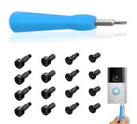 Ring Doorbell Screwdriver with 16 Pcs Screws, T6 T15 Head Screwdriver Replacement Screws, Ring Doorbell Removal Tool for Video Doorbell, Video Doorbell 2 Pro Elite