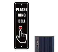 Ring Doorbell Sticker, Ring Doorbell Sign, Self-Adhesive Door Sign for Immediate Notification, 25 X 8 Cm Please the Bell Sticker for Home Office Entrance, Easy to Install