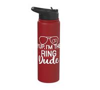 Ring Dude Wedding Ceremony Ring Guy Stainless Steel Insulated Water Bottle
