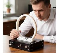 Ring Electromagnetic Accelerator, Diy Perpetual Motion Machine Model, High-speed & Stable Low Noise, 2-3 Revolutions Per Second & Stepless Dimmable Led Ambient Light, For Home, Office No Light