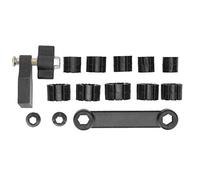 Ring Engraving Block Micro Pave Setting Tool, Jewelry Ring Engraving Tool with 12 Rubber Sleeves, Precision Engraving and Setting Kit for Jewelers and Craftsmen