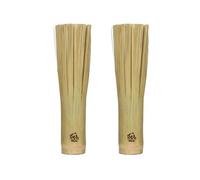 Ring-far Bamboo Pot Brush,Traditional Natural Bamboo Wok Brush,Kitchen Cleaning Brush, Suitable for Cleaning Cast Iron Pots, Pans, Sinks, Trays, Basins, Barbecue Grills and Bathtubs, 2 Pack… (Small)