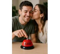 Ring for a Kiss Red and Black 8.5cm Diameter Funny Bell for Special Occasion