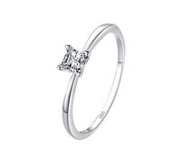 Ring for Women Cut Moissanite Rings For Women Silver Solitaire Ring 1 Plated D Color VVS1 Lab Created 4 Prong Moissanite Size 7