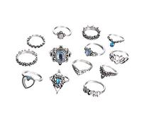 Ring for Women Double Fashion Shaped Heart Ring Set Micro Rings