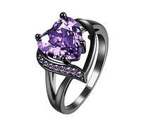 Ring for Women Easter Valentine's Day For Women Rings For Women Stackable Rings And Plated Rings Men Love Gold Rings Rings Nickle Ring (Purple, L)