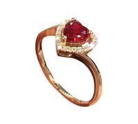Ring for Women Gold Plated Heart Engagement Rings For Dainty Cubic Zirconia Statement Bridal Ring CZ Promise Wedding Bands Daily Wear Her Size 6 10
