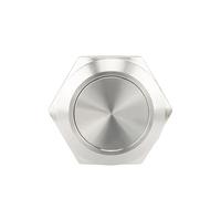 Ring Green Short Stroke Mini Metal Push Button Switch Power Led Light Momentary 5/12/24V 1Pcs(16MM,MOMENTARY BLACK_12-24V)