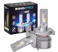 RING H4 LED Headlight Bulbs, 250% Brighter, Twin Pack