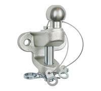 RING Heavy Duty Ball & Pin Silver Tow Ball for Two Bolt Fixing Tow Bar Brackets - E-Approved Mechanical Coupling