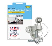 RING Heavy Duty Silver Tow Ball & Pin for Two Bolt Fixing