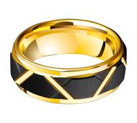 Ring - High-end, Trendy, Masculine, Individualistic, Men's Style, Tungsten Gold Men's Model, Black Finger Ring for Women, Light Luxury, Tailored Ring for Women, 11.5#, Tungsten, No Gemstone