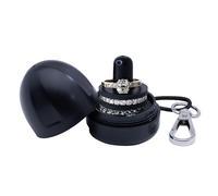 Ring Holder Keychain, Jewelry Organizer and Storage, Portable Waterproof Ring Holder, Pill Box Keychain Container, Gym Accessory, and Travel Ring Case (Black Onyx)