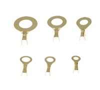 Ring Insulated Wire Connector, 150 Pcs M3/M4/M5/M6/M8/M10 Ring Lugs Eyes Copper Crimp Terminals Cable Lug Wire Connector Non-Insulated Assortment Kit