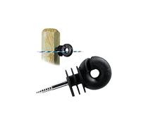 Ring Insulator Screw in Compact 6 mm Fence Electric Fencing Ideal for High Tensile Wire, Poly Wire or 12mm Tape For Wooden Post (50)