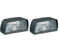 RING Large Black Number Plate Lamp Complete With Fitted E Approved Bulb (Pack of 2)