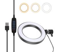 Ring Light, 6'' LED Dimmable Ring Light Adjustable Fill Light with Ballhead for Vlog, Live Broadcast, Video Shooting, Wedding Art