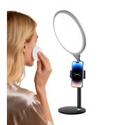 Ring Light for Desk,Full-Screen LED with Phone Holder Portable,Desktop Light for Video Recording | for Computer Live Streaming Video Conference Vlog Makeup Home Office Studio