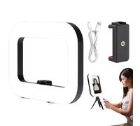 Ring Light for Phone - Square Video Stabilizer Fill Lamp | Ergonomic Handheld Handheld LED Fill Ring Light for Live Streaming, Product Photography, Beauty Makeup