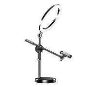 Ring Light Kit | Ringlight with Heayy Duty Boom Arm and Phone Holder | Phone Mount with Ring Light | Flexible Articulating Phone Arm Stand | Desk Tripod for Video Recording and Photo
