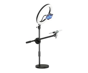 Ring Light Overhead - Selfie Ring Light With Stand - LED Video Lighting For Live Streaming, Teaching, Video Production