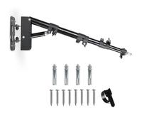 Ring Light Wall Mount Triangle Boom Arm 43inch/110cm 180° Flexible Rotation Wall Mount Ring Light Support for Salon Studio Video Light, Monolight, Photography, Softbox, Reflector