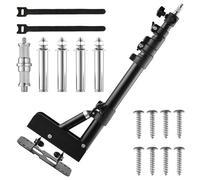 Ring Light Wall Mount with Compact 36" Boom Arm - Adjustable Lightweight Aluminum Photography Light Stand - 12lb Capacity for Home Studios, Vlogging and Online Teaching