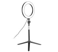 Ring Light with Adjustable Tripod Stand - Dimmable Selfie Makeup Light, 3 Modes & 10 Brightness Levels for Video Streaming and Photography