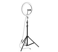 Ring Light with Tripod Stand & Phone Holder Tall 2m, 12/14 inch LED Ringlight Selfie Cicle Light Desk with Phone Clip for Camera, Video, Makeup, YouTube, TikTok (14 in)