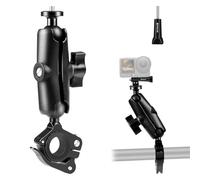 Ring Lock Action Camera Motorcycle Bike Handlebar Clip Mount for insta360 X5/X4 Air/X3, 360° Rotatable Ball Head Pole Fixed Bracket Accessories for DJI Osmo Action 6/5/4/360 /GoPro Hero 13 12 11