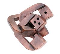 Ring Lock Puzzle Classic Metal Brain Teaser IQ Test Toy for Adults Children