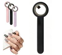 Ring Magnet for Nails, 2026 Updated Ring-Shaped Cat Eye Magnet for Nails, Portable Hollow Circular Cat Eye for Home DIY, Beginners & Nail Artists (Black)