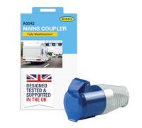 Ring Automotive Mains Coupler Fully Weatherproof - Standard Fit Throughout Camping & Caravan Sites in Europe