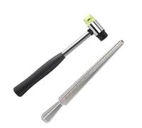 Ring Mandrel Sizer Set with Double Sided Hammer, 9.8 in Jewelry Making Tool, Aluminum 4-Size Ring Measuring Stick for US, Japan, EU, HK, Accurate Ring Sizing for Custom Wedding Rings