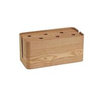 Ring Material Desktop Hide Wires Power Strips Desk Cord Organizer Box For Home Office Wooden Cable Management Box Made From Wood Ring Boxes For Jewellery(Type-D)