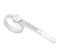 Ring Measurement Tool - Reusable Jewelry Sizer with Magnified Window | PP Soft Ruler, US Size 1-17, European Size Compatible, Black White Color Options, Accurate Finger Measurement