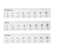 Ring Measurer Tool - Acrylic Gauge Kit, Clearly Lightweight Material, Precious Stone Size Checking Devices, Jewelry Craft Measurement Accuracy Precision Support, Multi Shape Design | For Wedding