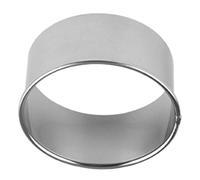 Ring Molds - Stainless Steel Cookie Cutter Set - Round Baking Cutters | Pusher Food Presentation Rings, Bakings Mold with Handle for Dumpling Skin Cutteres Muffins Crumpets Donuts Scones Kitchen