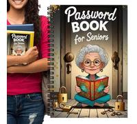 Ring Notebook - 72 Pages Coil Notebook, Cartoon Elderly Print, Spiral Bound Study Workbook | Student Classroom Research Journaling Note-Taking Law Work Field Notes Office Writing Supplies School Acade