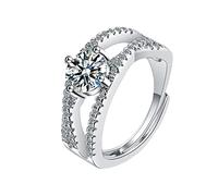 Ring Open Adjustable Rings Cubic Zirconia Promise Rings for Her Antique Rings Women, one size, Copper, No Gemstone